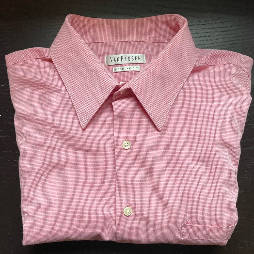 Men's Van Heusen Light Red Dress Shirt